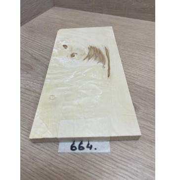 Клён Американский Каповый заготовка накладки на головку грифа Смешанный АА 9х100х200 мм-7