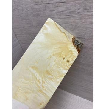 Клён Американский Каповый заготовка накладки на головку грифа Смешанный АА 9х100х200 мм-2