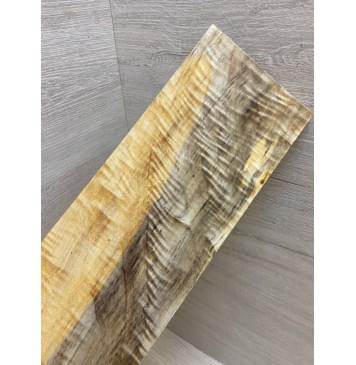 Тополь Болотный Волнистый заготовка накладки на головку грифа Смешанный ААА Волна ААА 5.5х95-102х280 мм-0