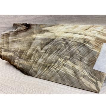 Тополь Болотный Волнистый заготовка накладки на головку грифа Смешанный ААА Волна ААА 5х115х200 мм-0