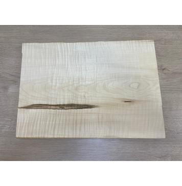 Клён Американский Белый Волнистый заготовка корпуса для Тревел гитары Тангент АА Волна ААА 41х294-304х405 мм (Массив) АКЦИЯ-3