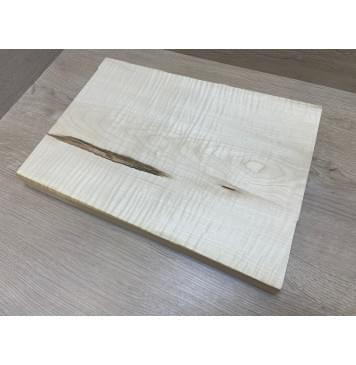 Клён Американский Белый Волнистый заготовка корпуса для Тревел гитары Тангент АА Волна ААА 41х294-304х405 мм (Массив) АКЦИЯ-2