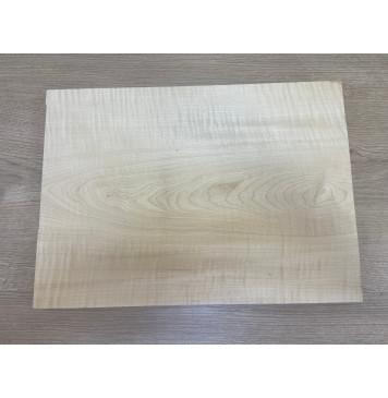 Клён Американский Белый Волнистый заготовка корпуса для Тревел гитары Тангент АА Волна ААА 41х294-304х405 мм (Массив) АКЦИЯ-6