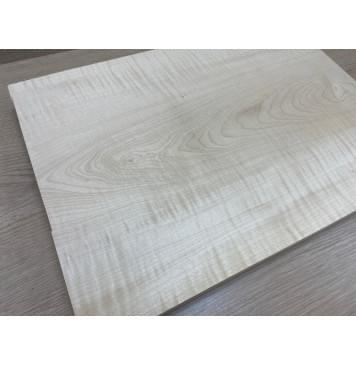 Клён Американский Белый Волнистый заготовка корпуса для Тревел гитары Тангент АА Волна ААА 41х294-304х405 мм (Массив) АКЦИЯ-8