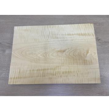 Клён Американский Белый Волнистый заготовка корпуса для Тревел гитары Тангент АА Волна ААА 41х294-304х405 мм (Массив) АКЦИЯ-9