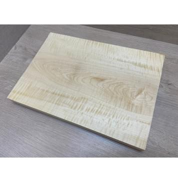 Клён Американский Белый Волнистый заготовка корпуса для Тревел гитары Тангент АА Волна ААА 41х294-304х405 мм (Массив) АКЦИЯ-10