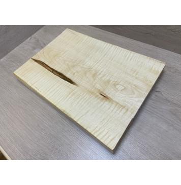 Клён Американский Белый Волнистый заготовка корпуса для Тревел гитары Тангент АА Волна ААА 41х294-304х405 мм (Массив) АКЦИЯ-12