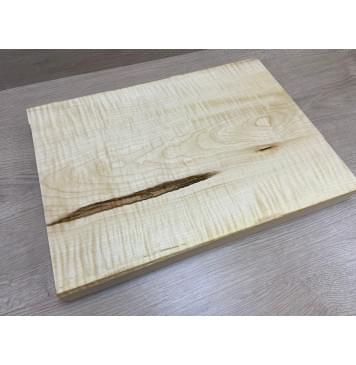 Клён Американский Белый Волнистый заготовка корпуса для Тревел гитары Тангент АА Волна ААА 41х294-304х405 мм (Массив) АКЦИЯ-0