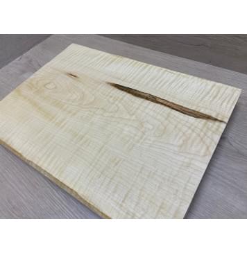 Клён Американский Белый Волнистый заготовка корпуса для Тревел гитары Тангент АА Волна ААА 41х294-304х405 мм (Массив) АКЦИЯ-13