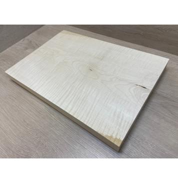 Клён Американский Белый Волнистый заготовка корпуса для Тревел гитары Тангент АА Волна ААА 41х298х420 мм (Массив)-8