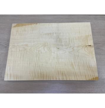 Клён Американский Белый Волнистый заготовка корпуса для Тревел гитары Тангент АА Волна ААА 41х298х420 мм (Массив)-9