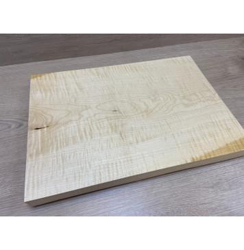 Клён Американский Белый Волнистый заготовка корпуса для Тревел гитары Тангент АА Волна ААА 41х298х420 мм (Массив)-0