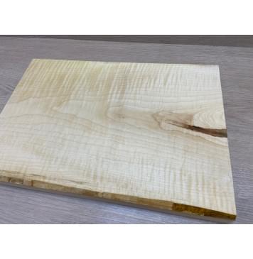 Клён Американский Белый Волнистый заготовка корпуса для Тревел гитары Тангент АА Волна ААА 41х298х420 мм (Массив)-12