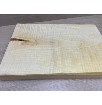 Клён Американский Белый Волнистый заготовка корпуса для Тревел гитары Тангент АА Волна ААА 41х298х420 мм (Массив)-15