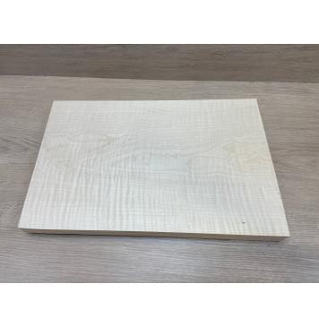 Клён Американский Белый Волнистый заготовка корпуса для Тревел гитары Тангент ААА Волна ААА 41х275-285х430 мм (Массив)-2