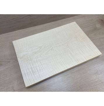 Клён Американский Белый Волнистый заготовка корпуса для Тревел гитары Тангент ААА Волна ААА 41х275-285х430 мм (Массив)-5