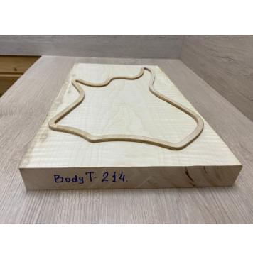 Клён Американский Белый Волнистый заготовка корпуса для Тревел гитары Тангент ААА Волна ААА 41х275-285х430 мм (Массив)-9