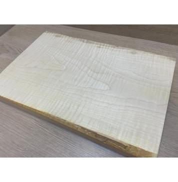 Клён Американский Белый Волнистый заготовка корпуса для Тревел гитары Тангент ААА Волна ААА 41х275-285х430 мм (Массив)-10