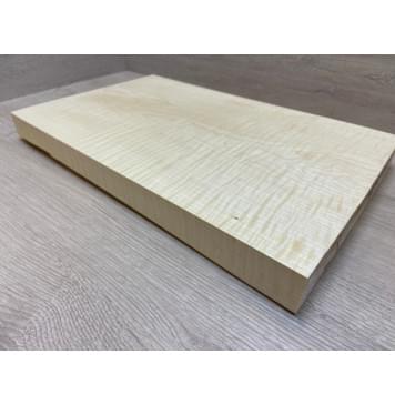 Клён Американский Белый Волнистый заготовка корпуса для Тревел гитары Тангент ААА Волна ААА 41х275-285х430 мм (Массив)-15