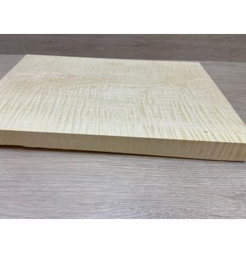 Клён Американский Белый Волнистый заготовка корпуса для Тревел гитары Тангент ААА Волна ААА 41х275-285х430 мм (Массив)-16