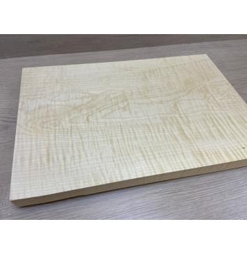 Клён Американский Белый Волнистый заготовка корпуса для Тревел гитары Тангент ААА Волна ААА 41х275-285х430 мм (Массив)-18