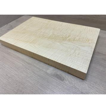 Клён Американский Белый Волнистый заготовка корпуса для Тревел гитары Тангент ААА Волна ААА 41х275-285х430 мм (Массив)-19