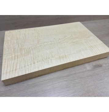 Клён Американский Белый Волнистый заготовка корпуса для Тревел гитары Тангент ААА Волна ААА 41х275-285х430 мм (Массив)-21