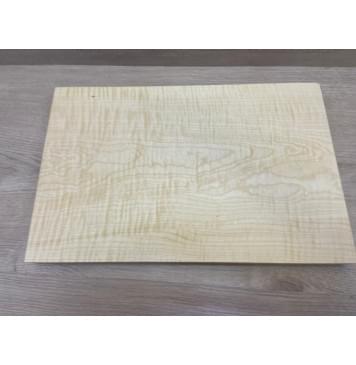 Клён Американский Белый Волнистый заготовка корпуса для Тревел гитары Тангент ААА Волна ААА 41х275-285х430 мм (Массив)-22