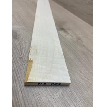 Клён Американский Белый Волнистый заготовка накладки для бас-гитары Смешанный ААА Волна АА 9х73-66х770 мм-14