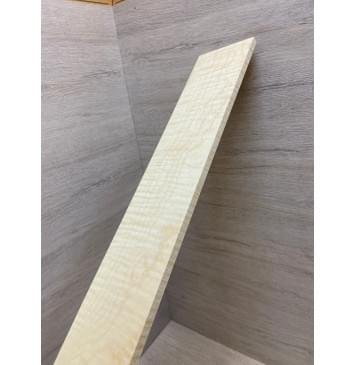 Клён Американский Белый Волнистый заготовка накладки для бас-гитары Смешанный А Волна АА 9х94х760 мм-16