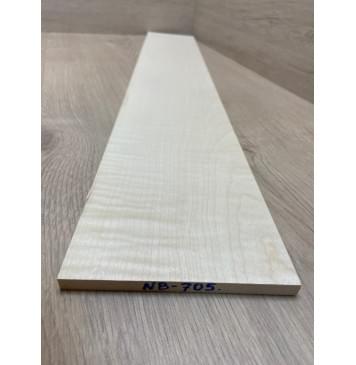 Клён Американский Белый Волнистый заготовка накладки для бас-гитары Смешанный ААА Волна ААА 9х130-123х765 мм-19