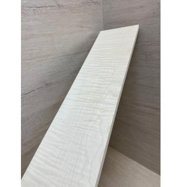 Клён Американский Белый Волнистый заготовка накладки для бас-гитары Смешанный ААА Волна ААА 9х130-123х765 мм-16