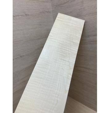 Клён Американский Белый Волнистый заготовка накладки для бас-гитары Смешанный ААА Волна ААА 9х130-123х765 мм-14