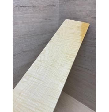 Клён Американский Белый Волнистый заготовка накладки для бас-гитары Смешанный ААА Волна ААА 9х130-123х765 мм-4