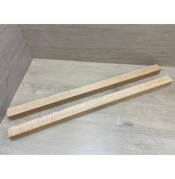 Ольха заготовка для переклеенного грифа электрогитары Смешанный ААА Волна АА 39х(39-39)х775 мм - из 2х частей-0