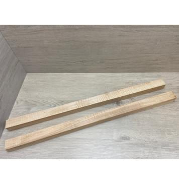 Ольха заготовка для переклеенного грифа электрогитары Смешанный ААА Волна АА 39х(39-39)х775 мм - из 2х частей-2
