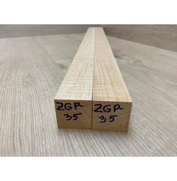 Ольха заготовка для переклеенного грифа электрогитары Смешанный ААА Волна АА 39х(39-39)х775 мм - из 2х частей-3