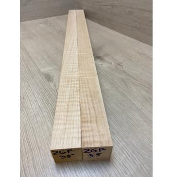 Ольха заготовка для переклеенного грифа электрогитары Смешанный ААА Волна АА 39х(39-39)х775 мм - из 2х частей-4