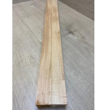 Ольха заготовка для переклеенного грифа электрогитары Смешанный ААА Волна АА 39х(39-39)х775 мм - из 2х частей-7