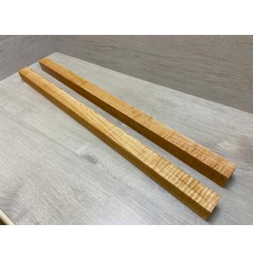 Ольха заготовка для переклеенного грифа электрогитары Смешанный ААА Волна АА 39х(39-39)х775 мм - из 2х частей-8