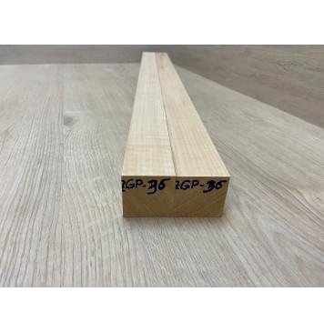 Ольха заготовка для переклеенного грифа электрогитары Радиал А Волна А 39х(40-40)х795 мм- из 2х частей-10