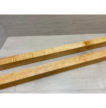 Ольха заготовка для переклеенного грифа электрогитары Радиал А Волна А 39х(40-40)х795 мм- из 2х частей-1