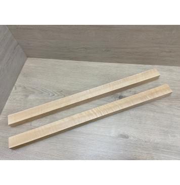 Ольха Волнистая заготовка для переклеенного грифа электрогитары Радиал АА Волна АА 37х(42-42)х690 мм - из 2х частей-0