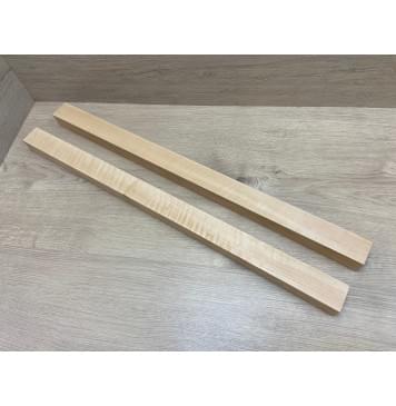 Ольха Волнистая заготовка для переклеенного грифа электрогитары Радиал АА Волна АА 37х(42-42)х690 мм - из 2х частей-9