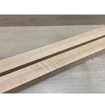 Ольха Волнистая заготовка для переклеенного грифа электрогитары Радиал АА Волна АА 37х(42-42)х690 мм - из 2х частей-3