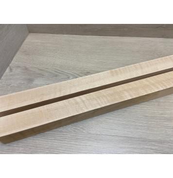 Ольха Волнистая заготовка для переклеенного грифа электрогитары Радиал АА Волна АА 37х(42-42)х690 мм - из 2х частей-2