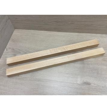 Ольха Волнистая заготовка для переклеенного грифа безголовой гитары Радиал АА Волна А 37х(39-39)х590 мм - из 2х частей-0