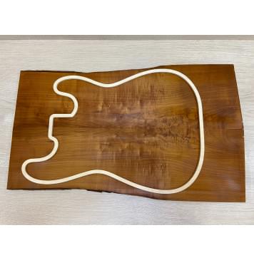 Клён Волнистый Печёный 180гр заготовка на топ Смешанный АА Волна А 14х158-185х605 мм - 2 шт (книжкой)-8