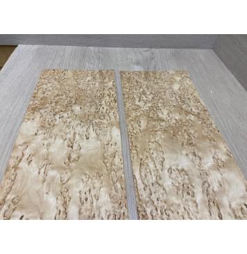 Берёза Карельская шпон для корпуса гитары Смешанный ААА 0,5х175х545 мм 2 шт книжкой-2