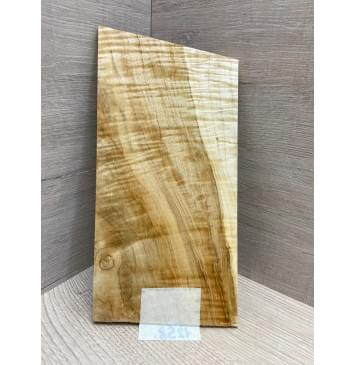 Клён Чёрный Явор, Волнистый заготовка накладки на головку грифа Смешанный АА Волна АА 6х116х210-230 мм-0